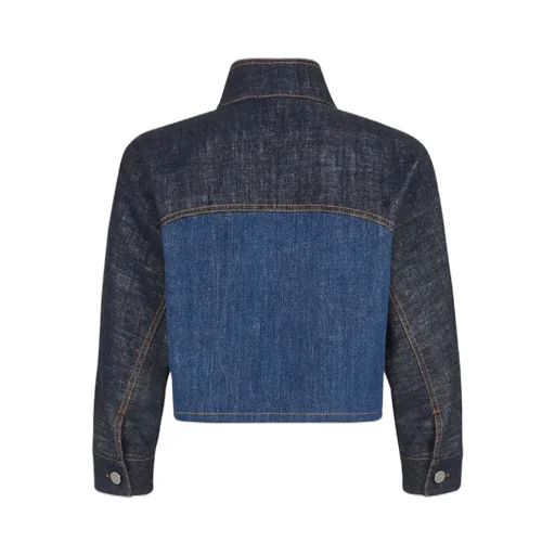 Fendi Panelled Cropped Denim Jacket