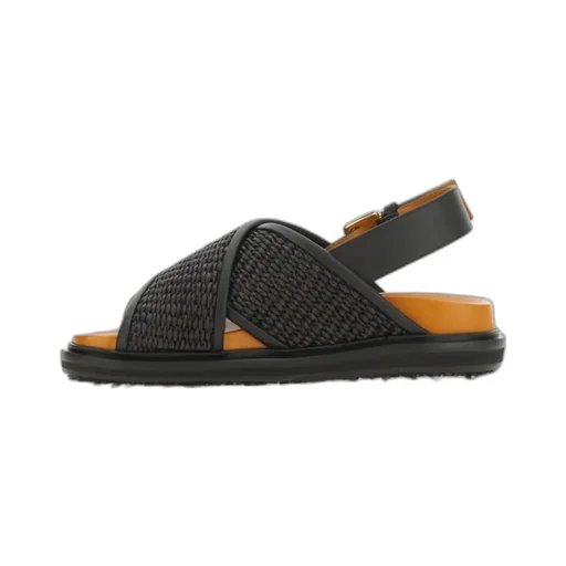 Marni Fussbett Cross-Strap Sandals