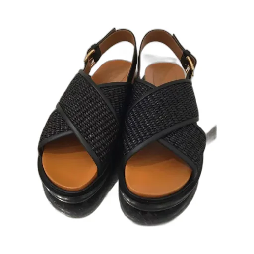 Marni Fussbett Cross-Strap Sandals