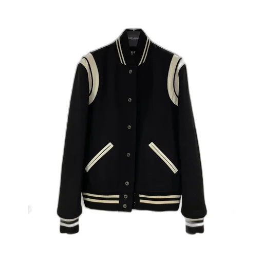 Saint Laurent Snap-Buttoned Teddy Bomber Jacket