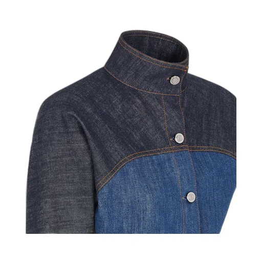 Fendi Panelled Cropped Denim Jacket
