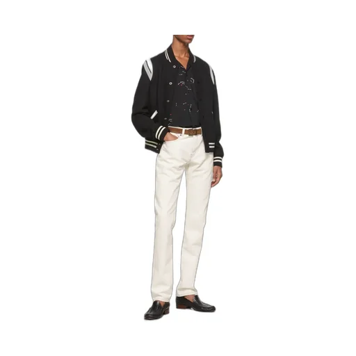 Saint Laurent Snap-Buttoned Teddy Bomber Jacket