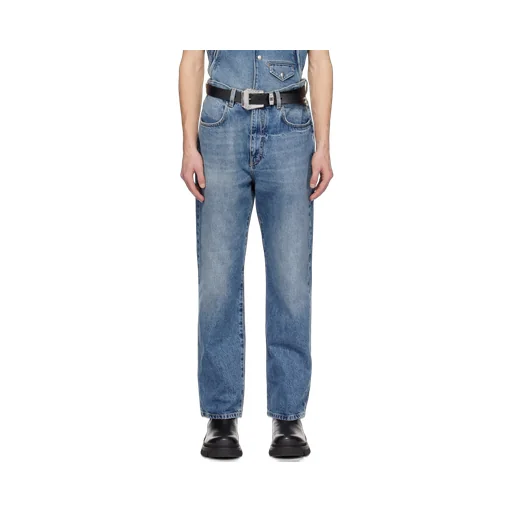 Givenchy Logo Plaque Straight-Leg Jeans