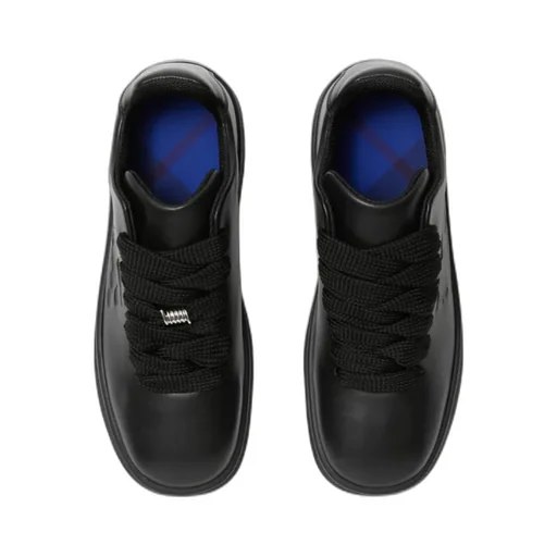 Burberry Ekd Logo Embossed Lace-Up Sneakers