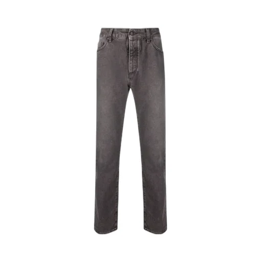 Palm Angels Logo Printed Straight Leg Jeans