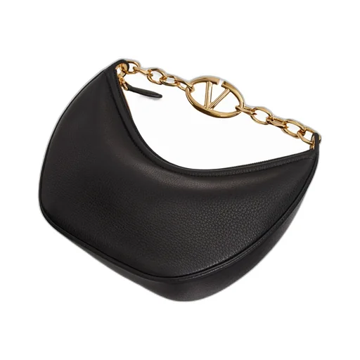 Valentino Vlogo Moon Zip-Up Small Shoulder Bag