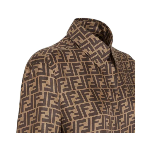 Fendi All-Over Ff Jacquard Long-Sleeved Shirt