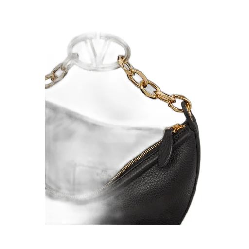 Valentino Vlogo Moon Zip-Up Small Shoulder Bag