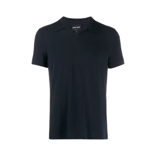 Giorgio Armani Stretch Short-Sleeved Jersey Polo Shirt
