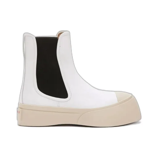 Marni Round-Toe Slip-On Ankle Boots