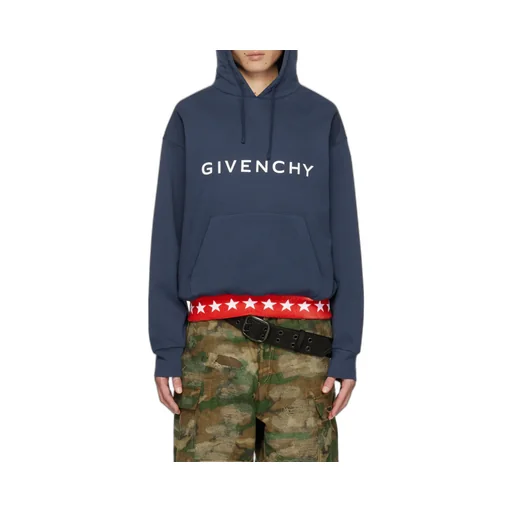 Givenchy Logo Printed Drawstring Hoodie