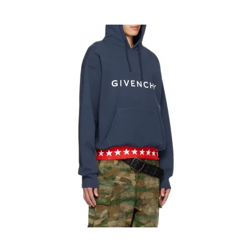 Givenchy Logo Printed Drawstring Hoodie
