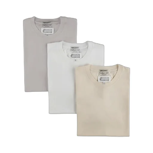 Maison Margiela Set Of Three Crewneck Straight Hem T-Shirts