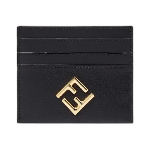 Fendi Ff Logo Plaque Card Case