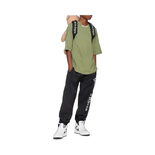 Palm Angels Kids Logo Printed Elasticated Waistband Track Pants
