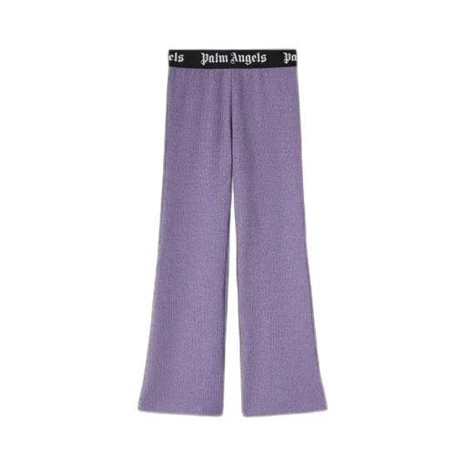 Palm Angels Kids Logo Waistband Flared Trousers