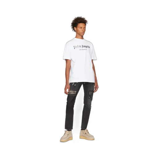 Palm Angels Logo Embellished Crewneck T-Shirt