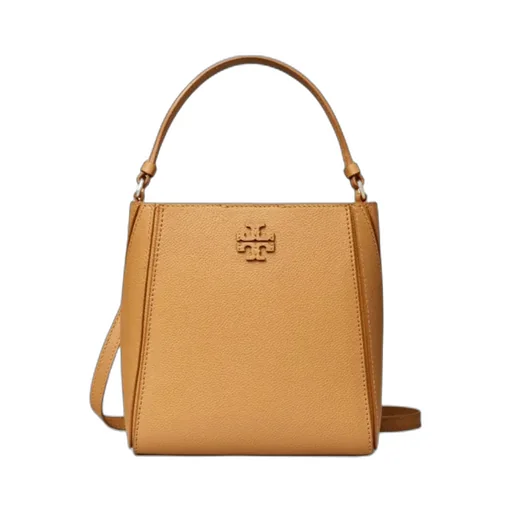 Tory Burch Small Mcgraw Logo Plaque Bucket Bag