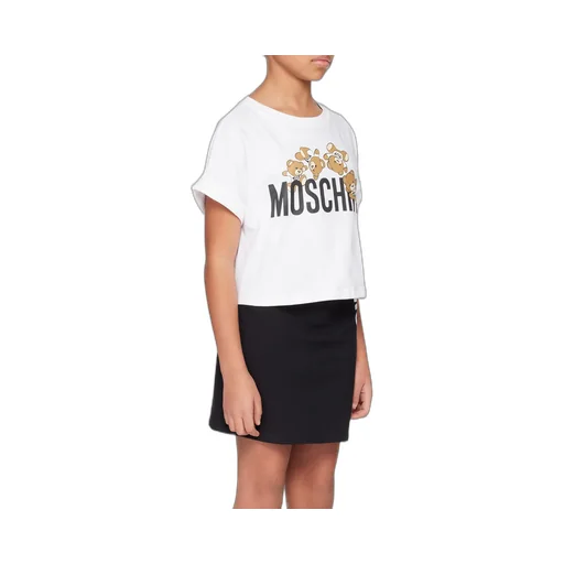 Moschino Kids Teddy Bear-Printed Crewneck T-Shirt