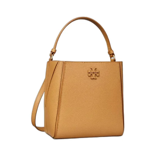 Tory Burch Small Mcgraw Logo Plaque Bucket Bag