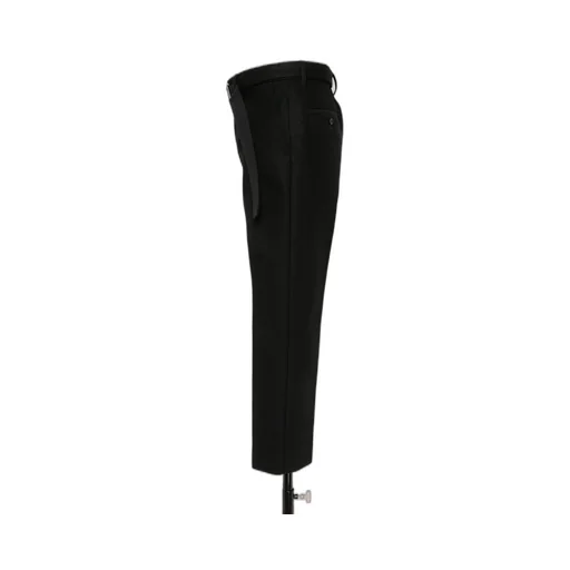 Sacai Belted Waist Straight Leg Trousers
