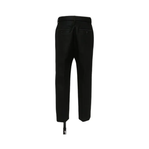 Sacai Belted Waist Straight Leg Trousers