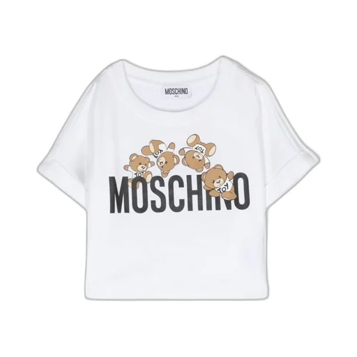 Moschino Kids Teddy Bear-Printed Crewneck T-Shirt