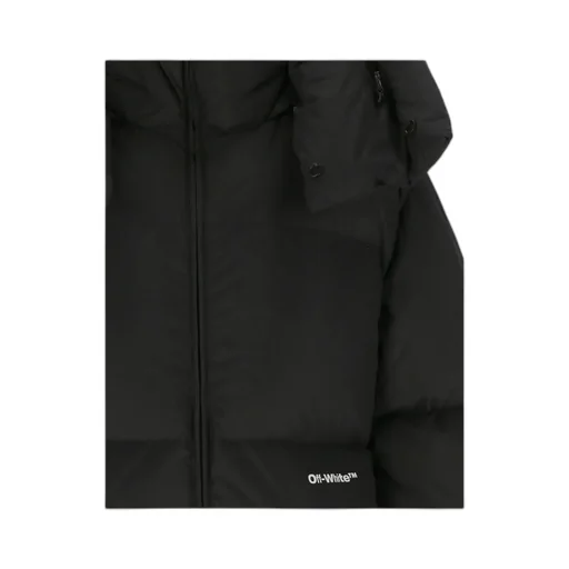 Off-White Logo Printed Long-Sleeved Padded Jacket