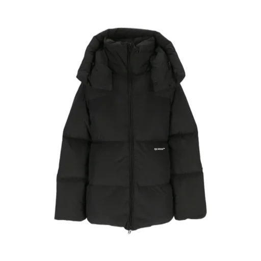 Off-White Logo Printed Long-Sleeved Padded Jacket