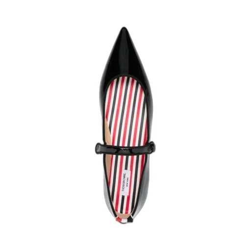 Thom Browne John Pointed-Toe 4-Bar Tab Flats