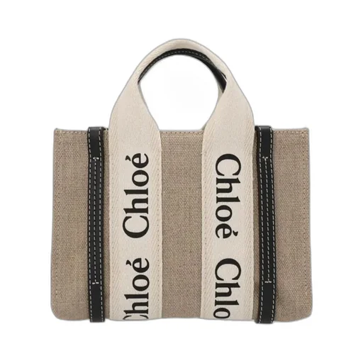 Chloé Woody Logo Embroidered Mini Tote Bag