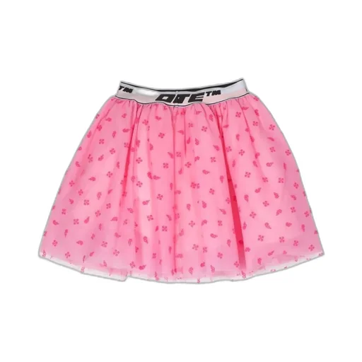 Off-White Kids Logo Waistband Tulle Skirt
