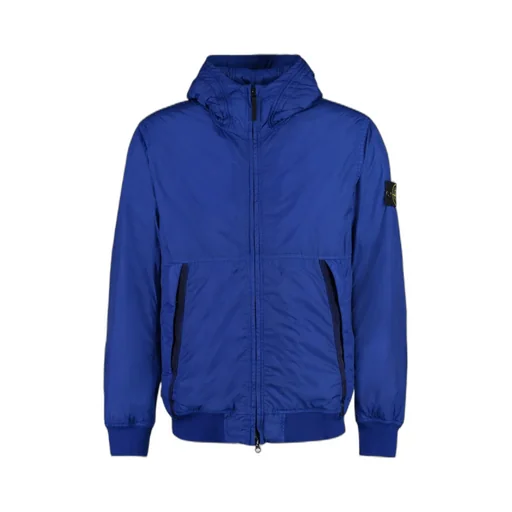 Compass-Patch Zip-Up Bomber Jacket