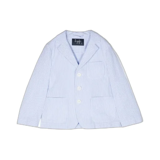 Il Gufo Striped Single Breasted Blazer