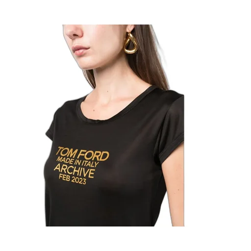 Tom Ford Logo Printed Crewneck T-Shirt