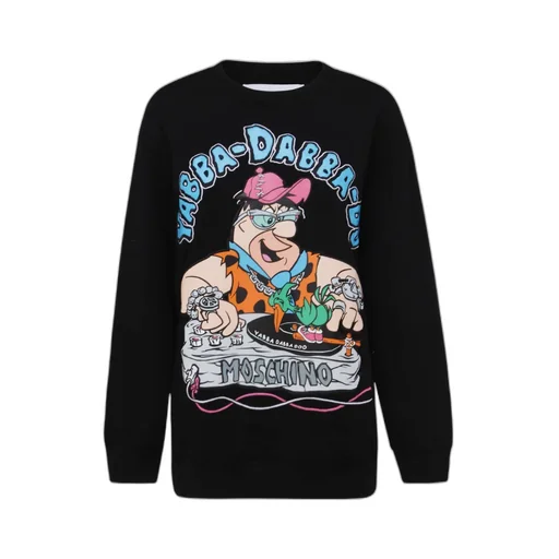 Moschino Graphic-Printed Ribbed Hem Sweatshirt