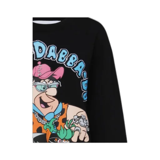 Moschino Graphic-Printed Ribbed Hem Sweatshirt