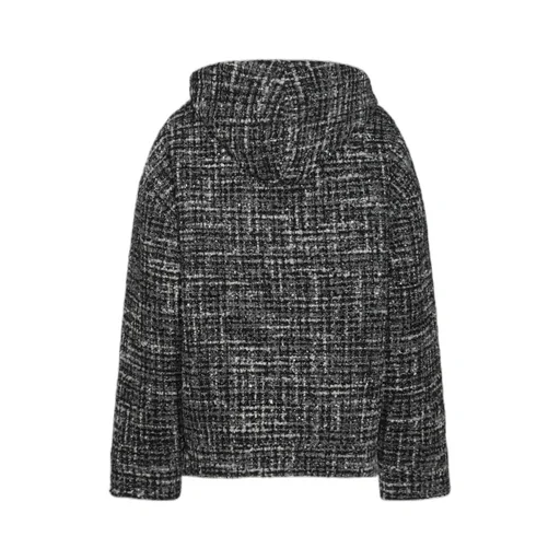 Valentino Zip-Up Tweed Jacket