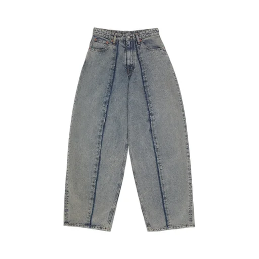 Mm6 Maison Margiela Wide Leg Panelled Jeans