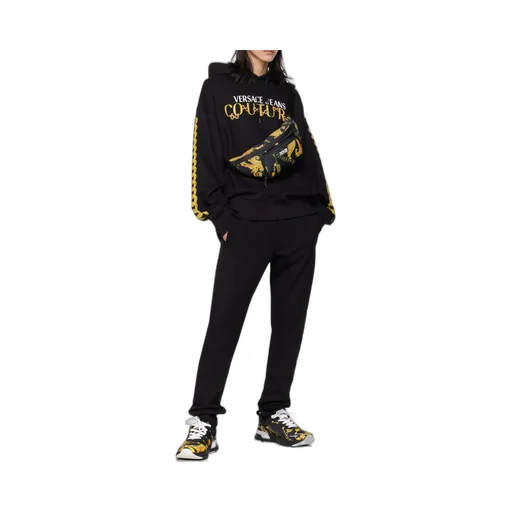 Versace Jeans Couture Logo Printed Drawstring Hoodie