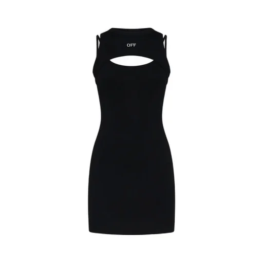 Off-White Cut-Out Sleeveless Dress