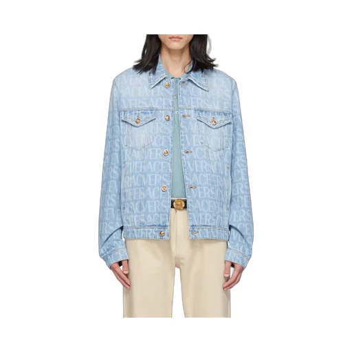 Versace Long-Sleeved Buttoned Denim Jacket