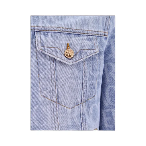 Versace Long-Sleeved Buttoned Denim Jacket