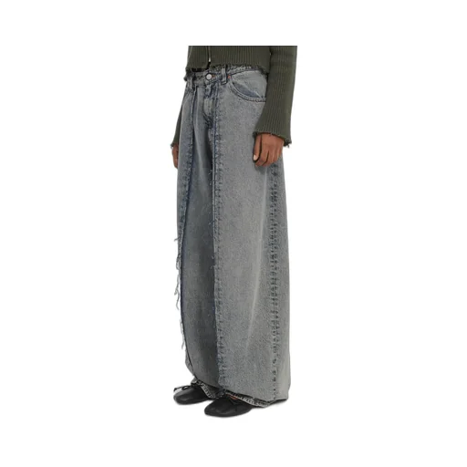 Mm6 Maison Margiela Wide Leg Panelled Jeans