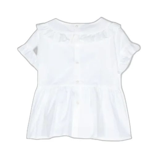 Il Gufo Ruffled Trim Crewneck T-Shirt