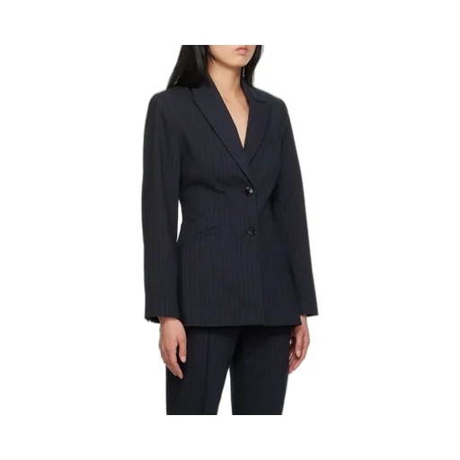 Ganni Pinstripe Long-Sleeved Blazer