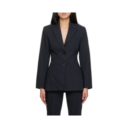 Ganni Pinstripe Long-Sleeved Blazer