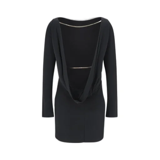 Dsquared2 Chain-Embellished Open-Back Mini Dress