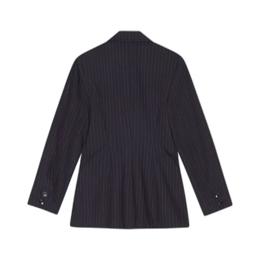 Ganni Pinstripe Long-Sleeved Blazer