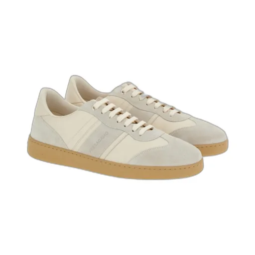 Salvatore Ferragamo Panelled Low-Top Sneakers